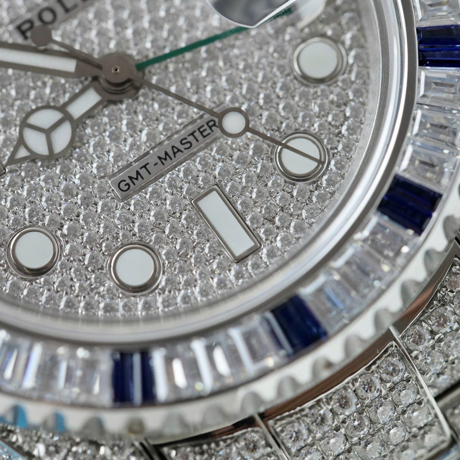 Rolex Watch Sapphire + Diamonds Moissanite 40mm
