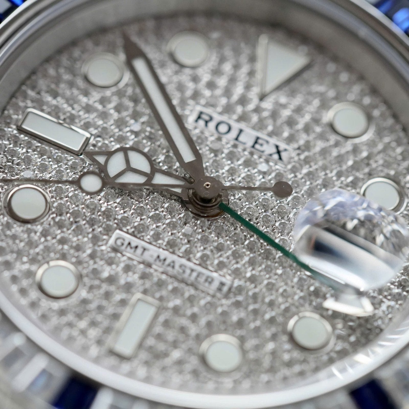Rolex Watch Sapphire + Diamonds Moissanite 40mm