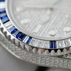 Rolex Watch Sapphire + Diamonds Moissanite 40mm