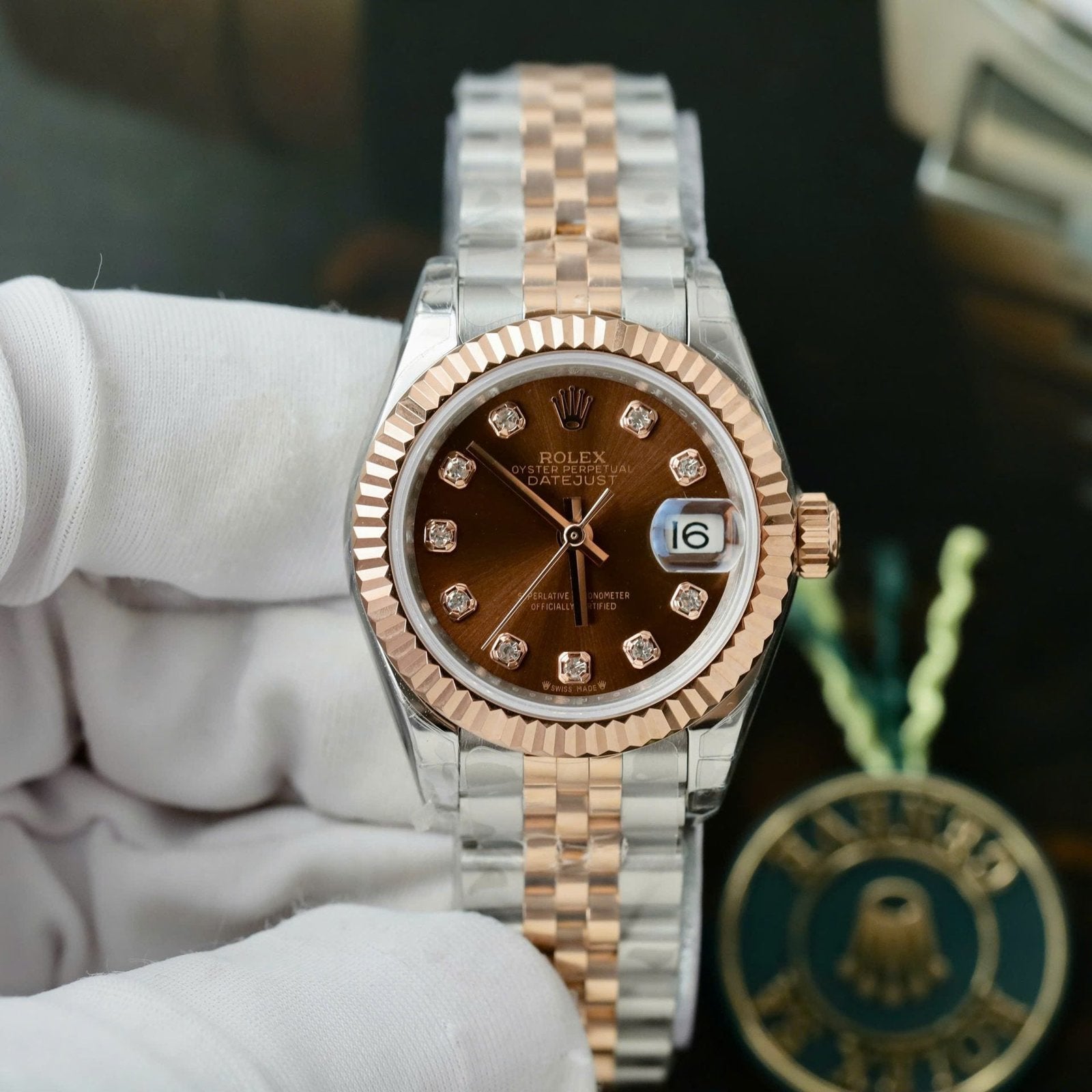 Rolex Lady-DateJust Women Watch Chocolate Dial Jubilee Strap 28mm