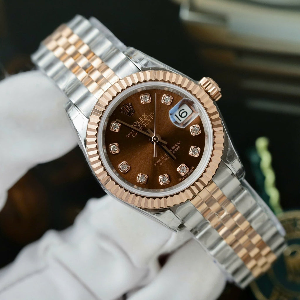 Rolex Lady-DateJust Women Watch Chocolate Dial Jubilee Strap 28mm