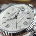 Rolex Land-Dweller 127234 Watch White Dial Honeycomb Pattern 36mm