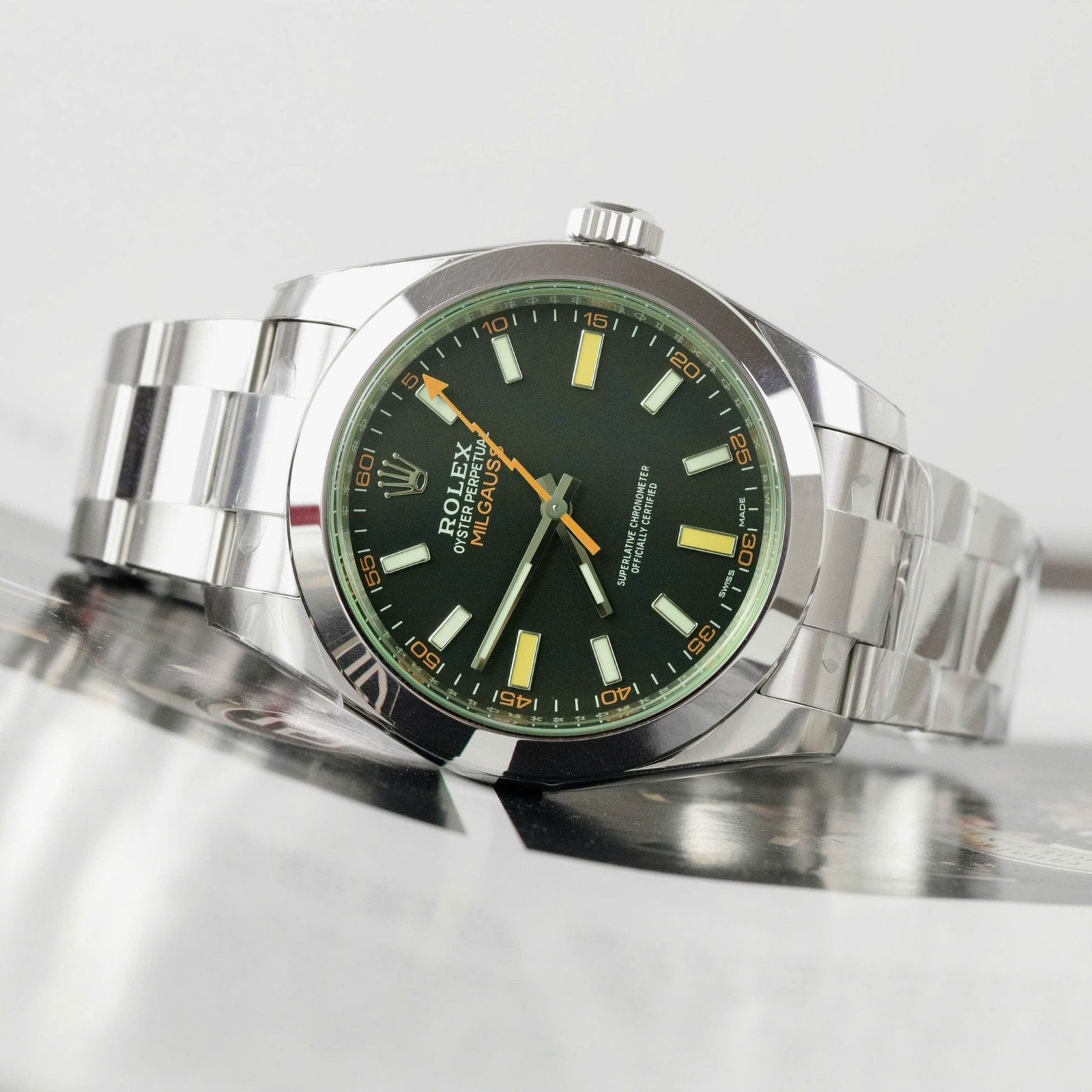 Rolex Milgauss 116400GV Watch Oyster Strap 40mm