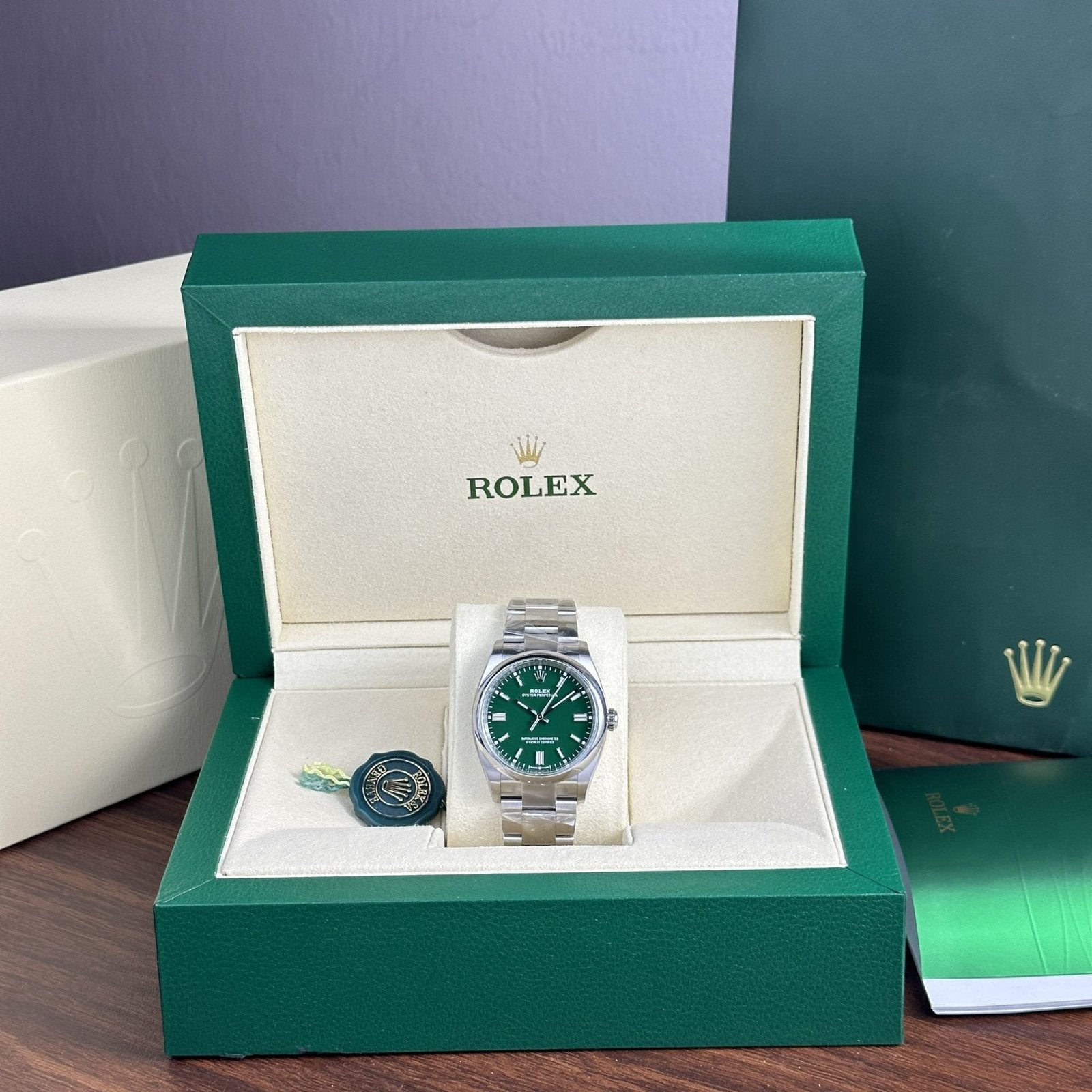 Rolex Watch Oyster Perpetual 126000 Green Dial 36mm