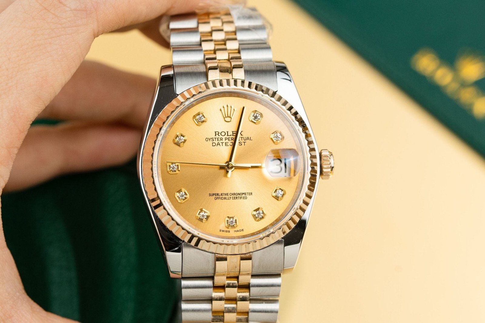 Rolex Watches Date Just 126233 Gold Wrapped Champagne Dial 36mm