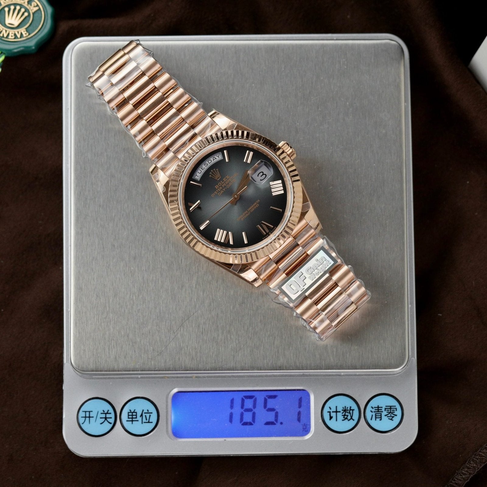 Rolex Watch Day-Date Dial Gray Ombre 40mm