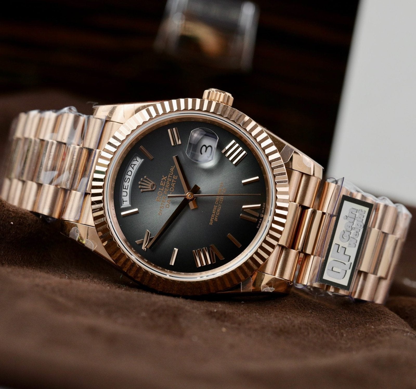 Rolex Watch Day-Date Dial Gray Ombre 40mm