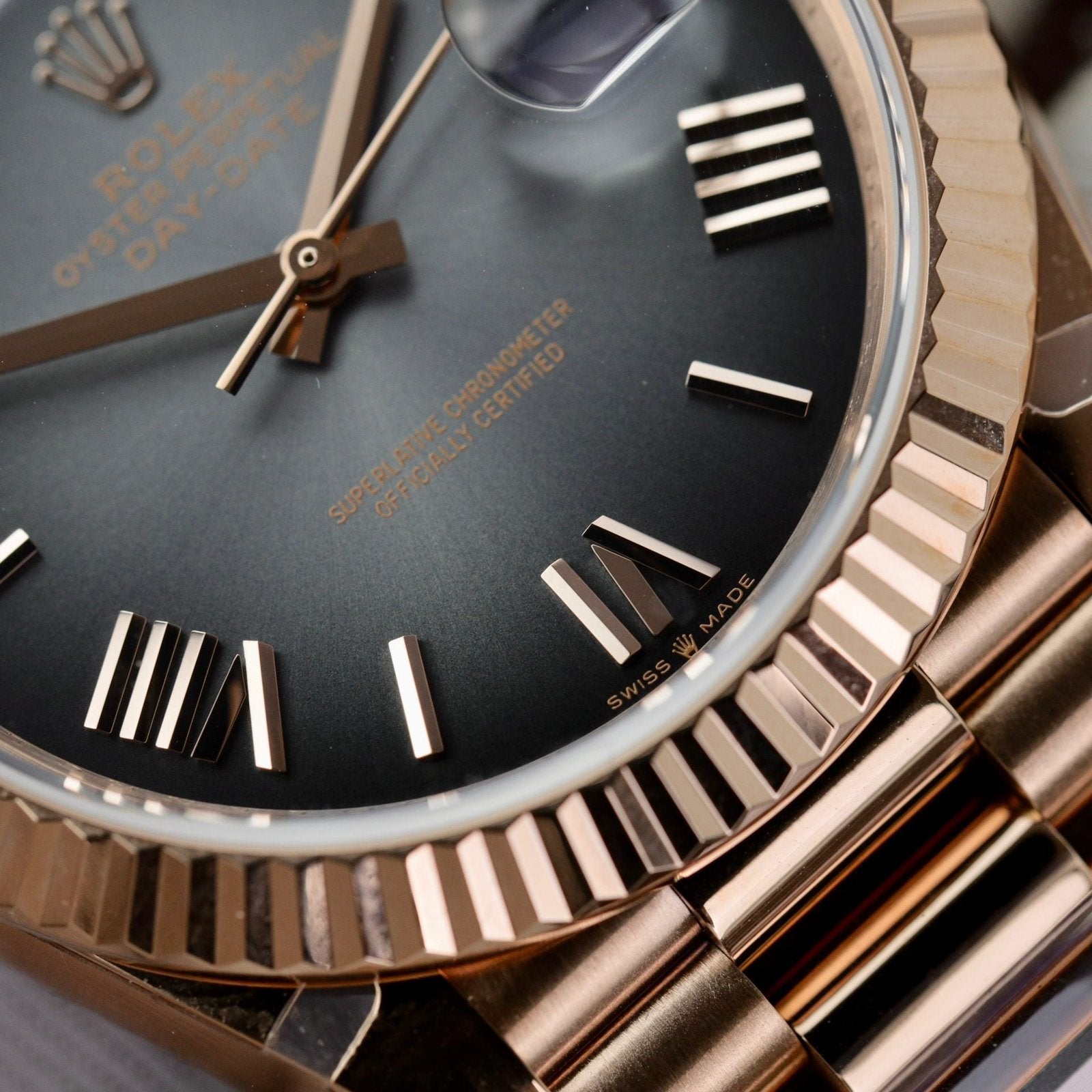 Rolex Watch Day-Date Dial Gray Ombre 40mm