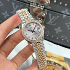 Rolex DateJust Women Demi Rose Gold Watch Sundust Dial 31mm