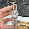 Rolex DateJust Women Demi Rose Gold Watch Sundust Dial 31mm