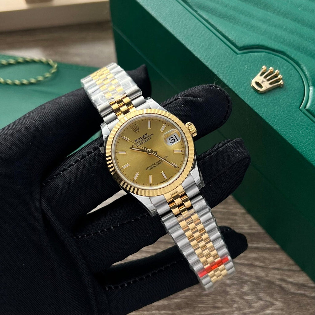 Rolex Date Just Watch Yellow Dial Jubilee Strap 31mm