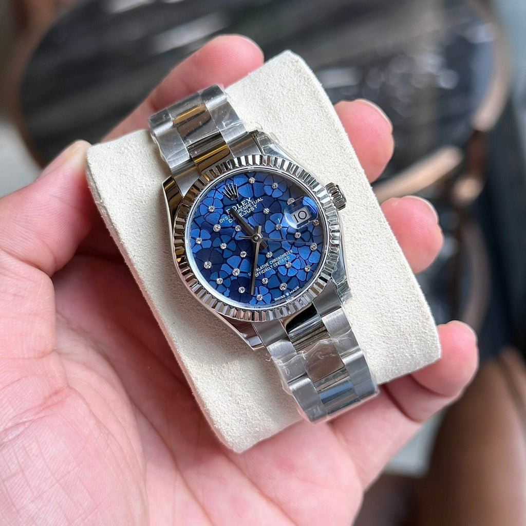 Rolex DateJust Women’s Watch Blue Leaf Dial 31mm
