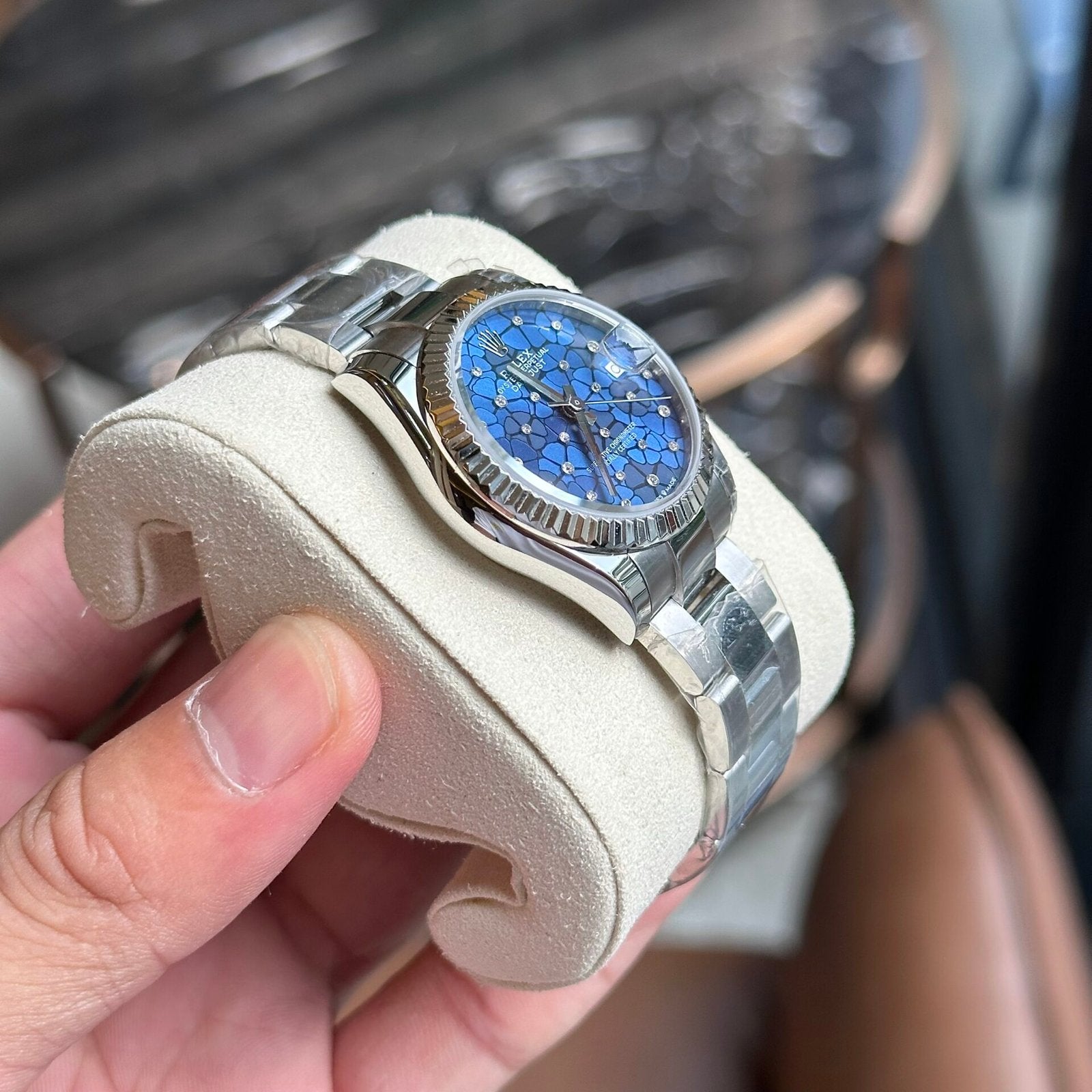 Rolex DateJust Women’s Watch Blue Leaf Dial 31mm