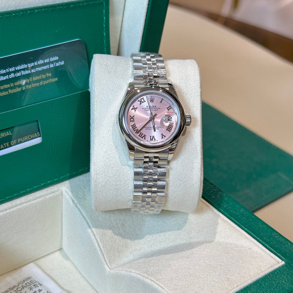 Rolex Date just Watch Jubilee Strap Pink Dial 31mm