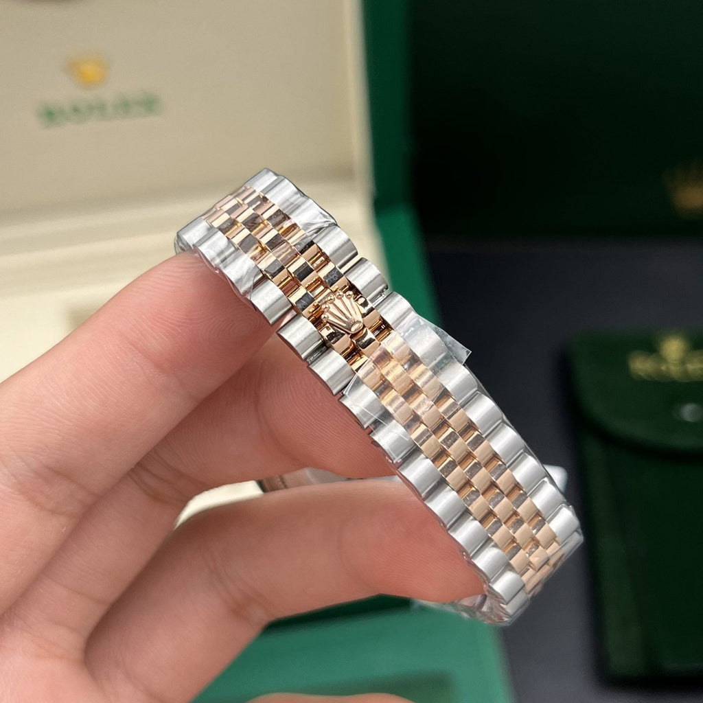 Rolex Watch DateJust Gold Wrapped Mother Of Pearl Dial 31mm