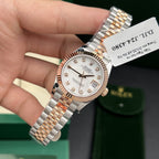 Rolex Watch DateJust Gold Wrapped Mother Of Pearl Dial 31mm