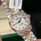 Rolex Watch DateJust Gold Wrapped Mother Of Pearl Dial 31mm