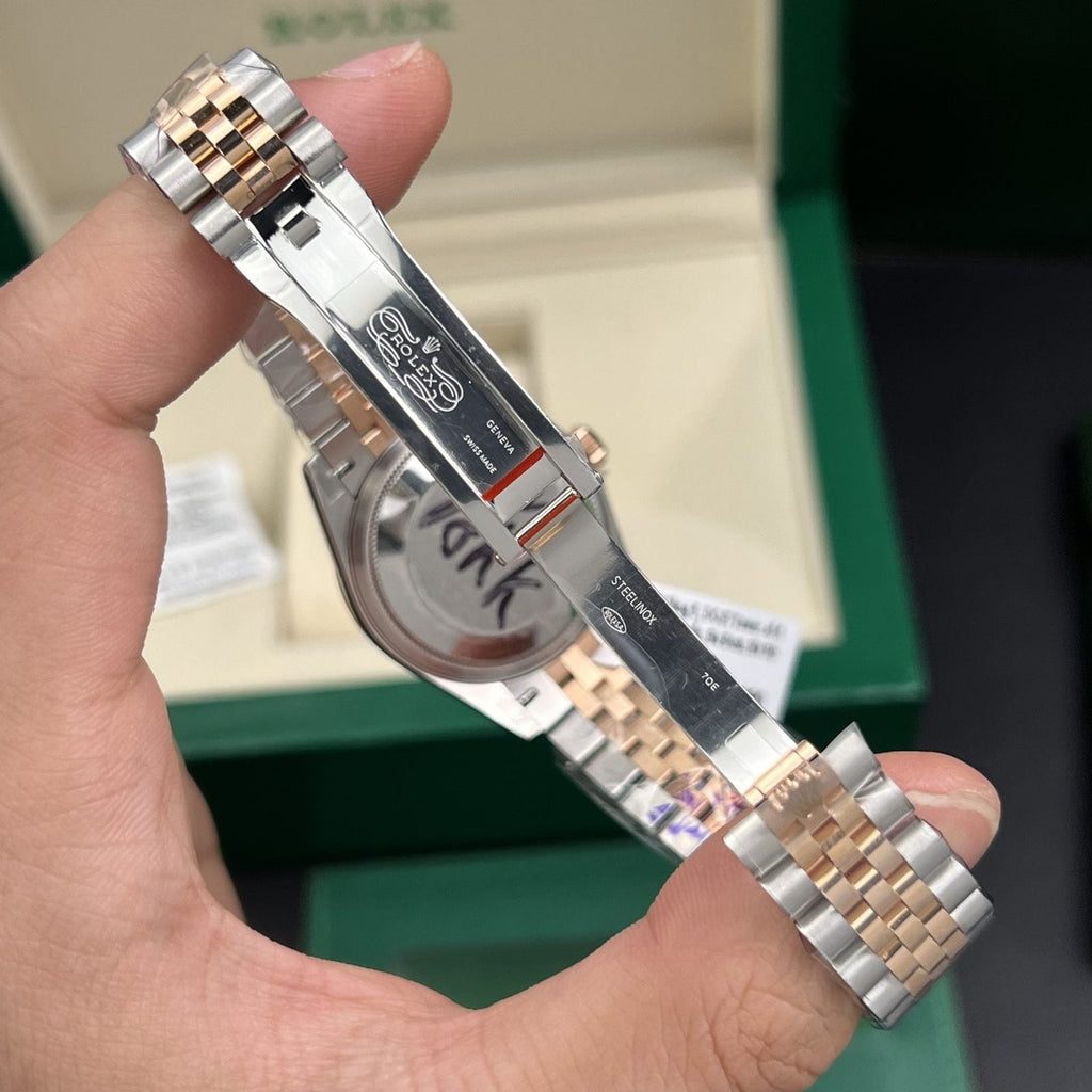 Rolex Watch DateJust Gold Wrapped Mother Of Pearl Dial 31mm