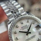 Rolex DateJust Watch Women Dial MOP Bezel Diamonds 31mm