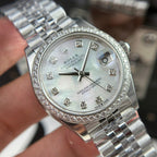 Rolex DateJust Watch Women Dial MOP Bezel Diamonds 31mm