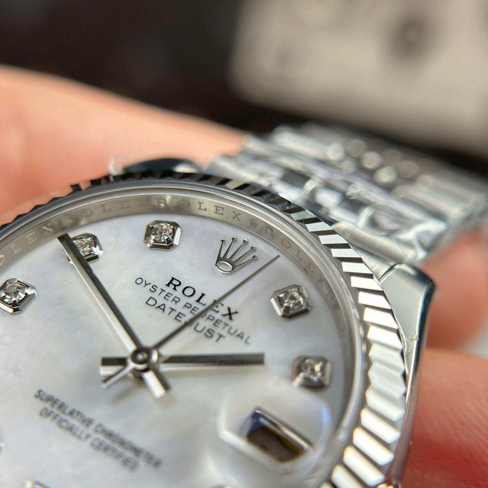 Rolex Watch DateJust Dial Mother Of Pearl 31mm
