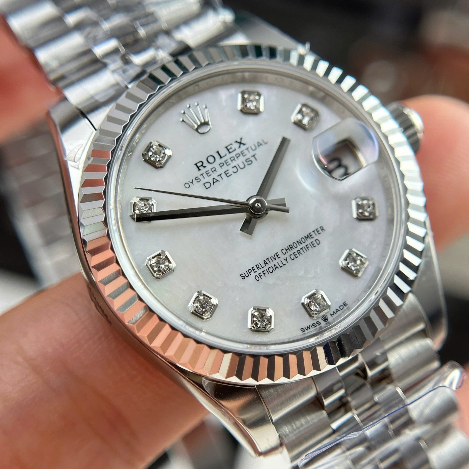 Rolex Watch DateJust Dial Mother Of Pearl 31mm
