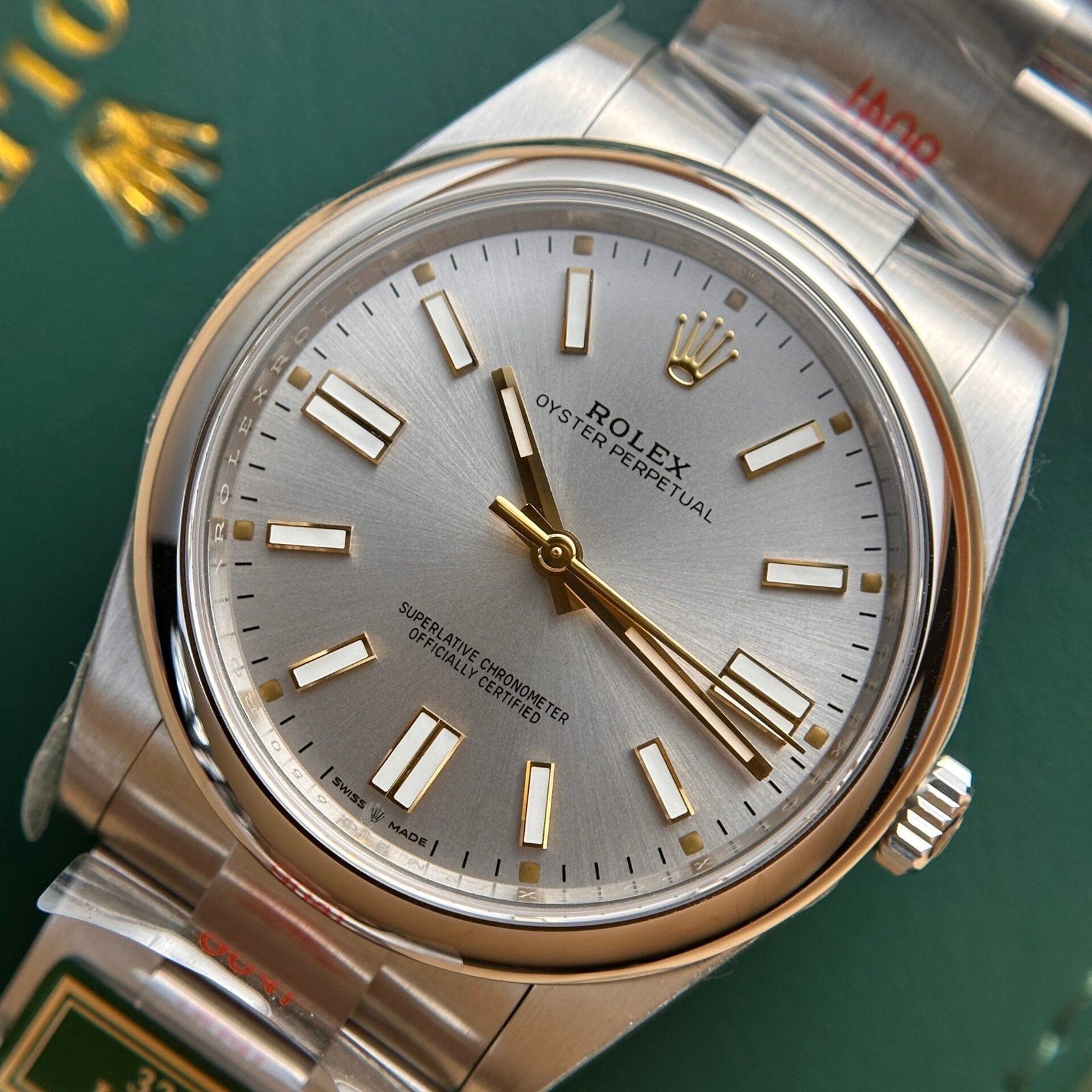 Rolex Oyster Perpetual 124300 Rhodium Dial Watch 41mm