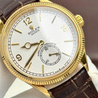 Rolex Perpetual 1908 Yellow 11 Watch White Dial 39mm
