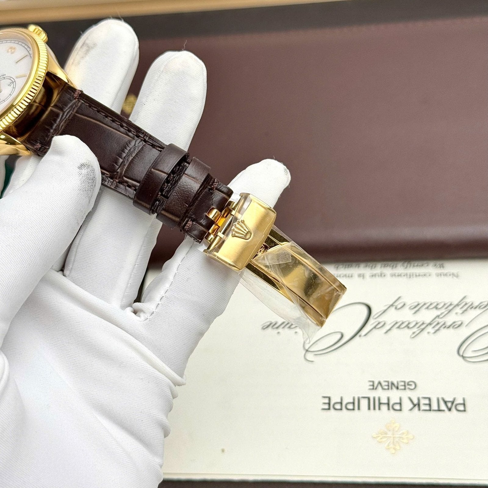 Rolex Perpetual 1908 Yellow 11 Watch White Dial 39mm