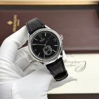 Rolex Perpetual 1908 Watch Black Dial Leather Strap 39mm