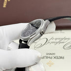 Rolex Perpetual 1908 Watch Black Dial Leather Strap 39mm
