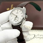 Rolex Perpetual 1908 Watch White Dial Leather Strap 39mm