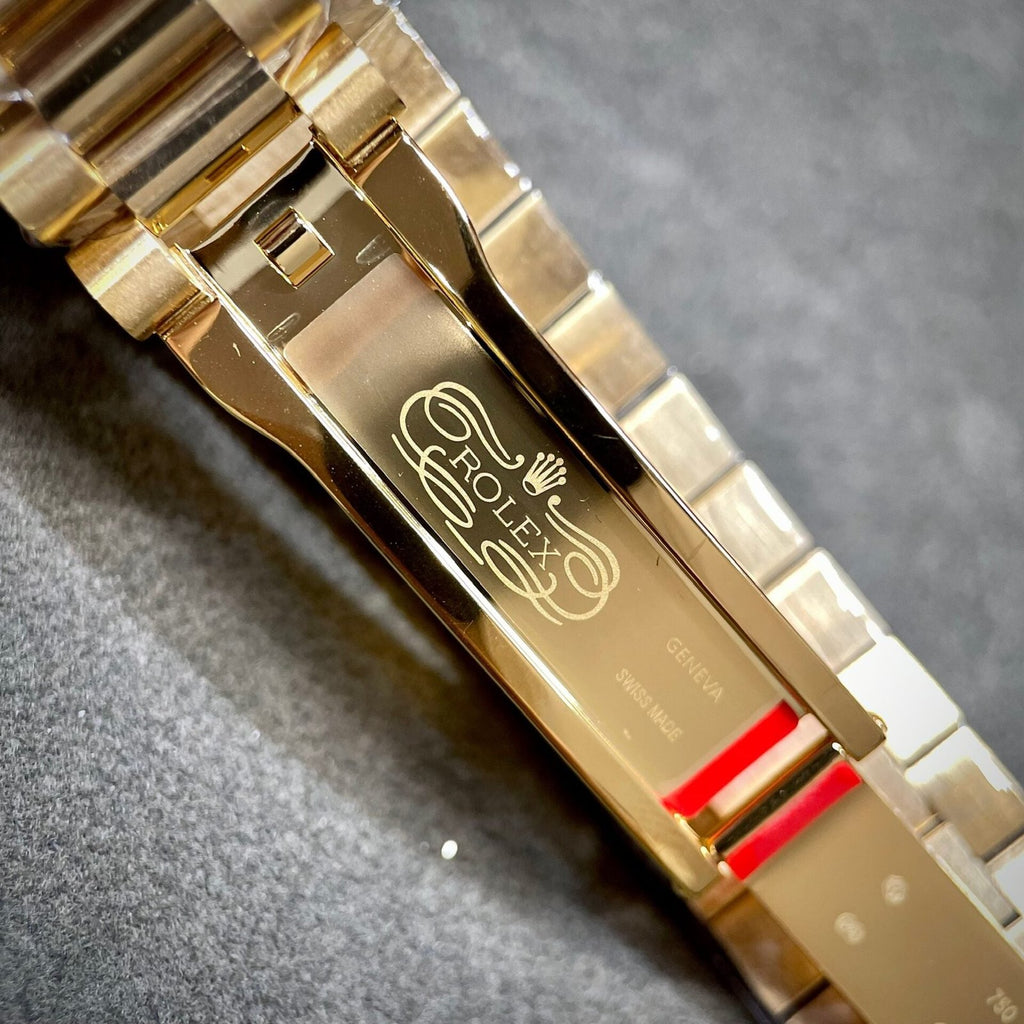 Rolex Day-Date Watch Yellow Dial Moissanite Diamonds 40mm