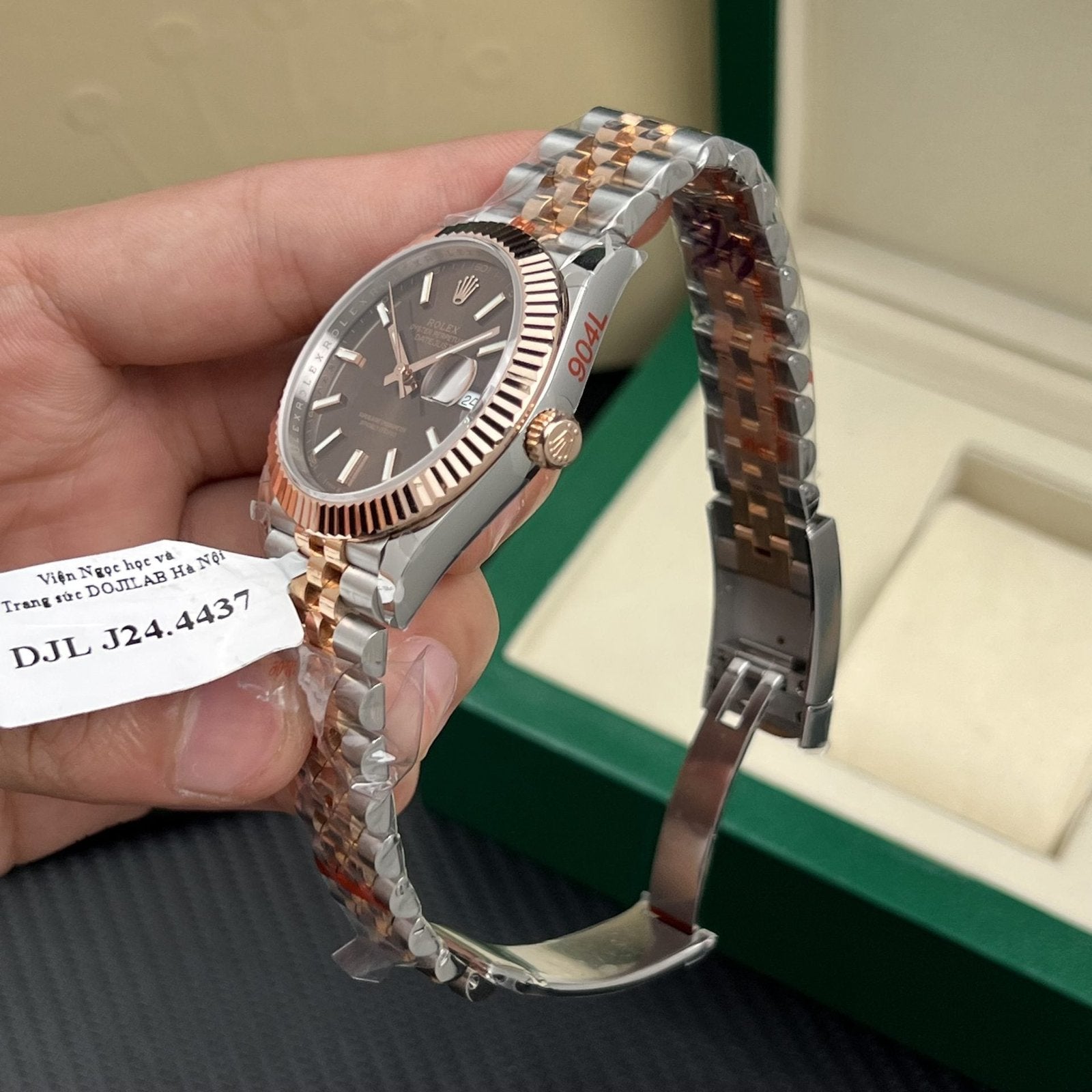 Rolex Watches Date Just Gold Wrapped Chocolate Dial 41mm