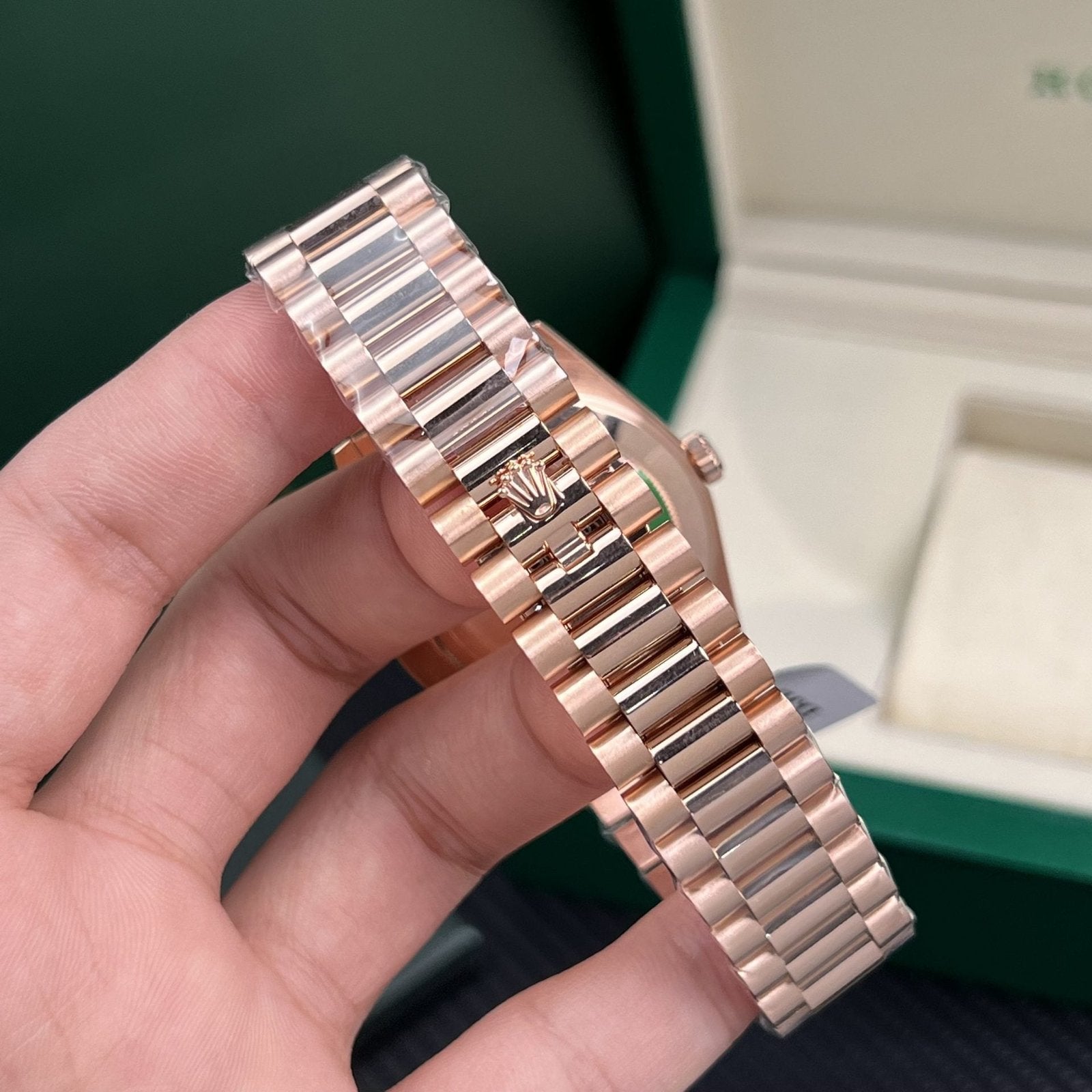 Rolex Watch Day-Date Gold Wrapped Chocolate Dial 40mm