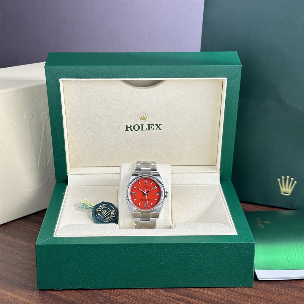 Rolex Watch Oyster Perpetual 126000 Red Dial 36mm