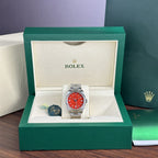 Rolex Watch Oyster Perpetual 126000 Red Dial 36mm