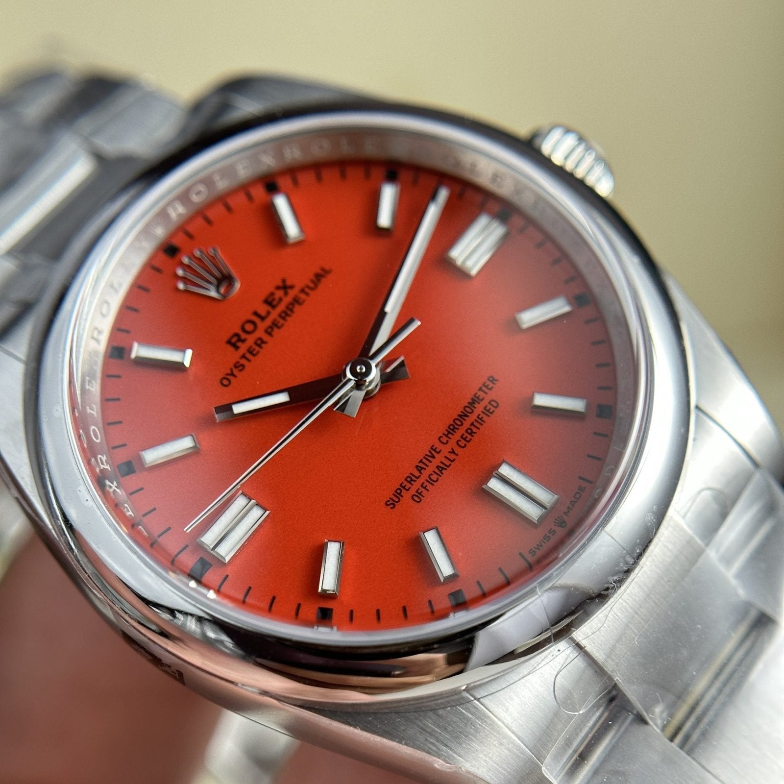 Rolex Watch Oyster Perpetual 126000 Red Dial 36mm