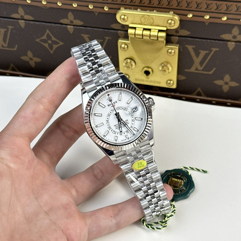 Rolex Watch Sky Dweller 326934 Dial White Strap Jubilee 42mm