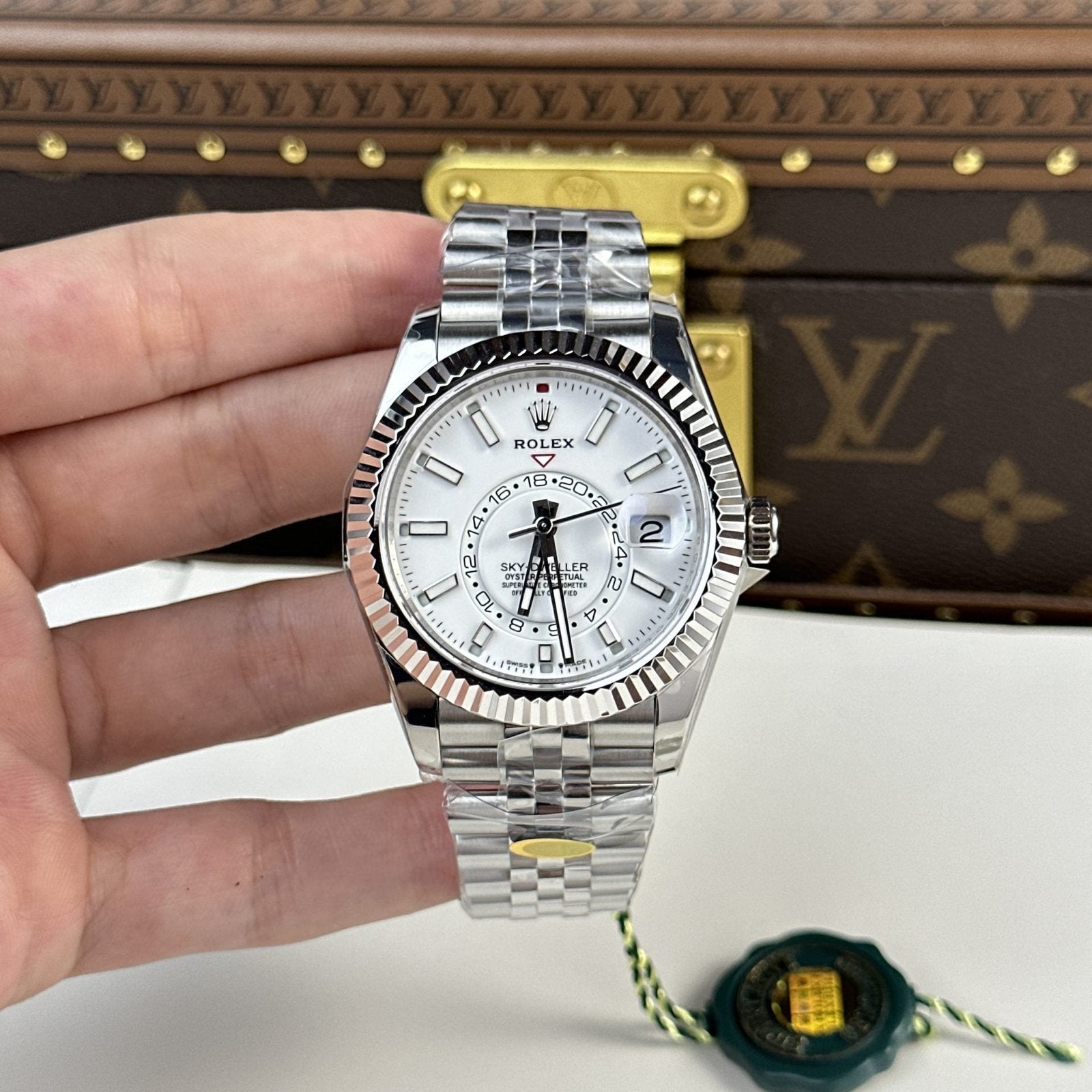 Rolex Watch Sky Dweller 326934 Dial White Strap Jubilee 42mm