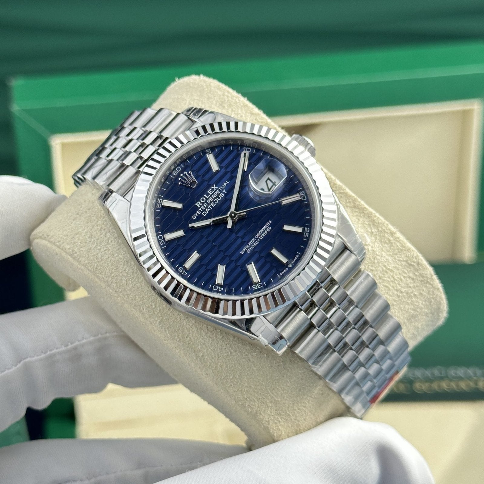Rolex Watch DateJust 126334 Blue Motif Dial 41mm