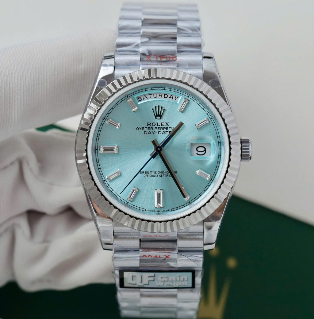 Rolex Watch Day-Date Ice Blue Dial 40mm