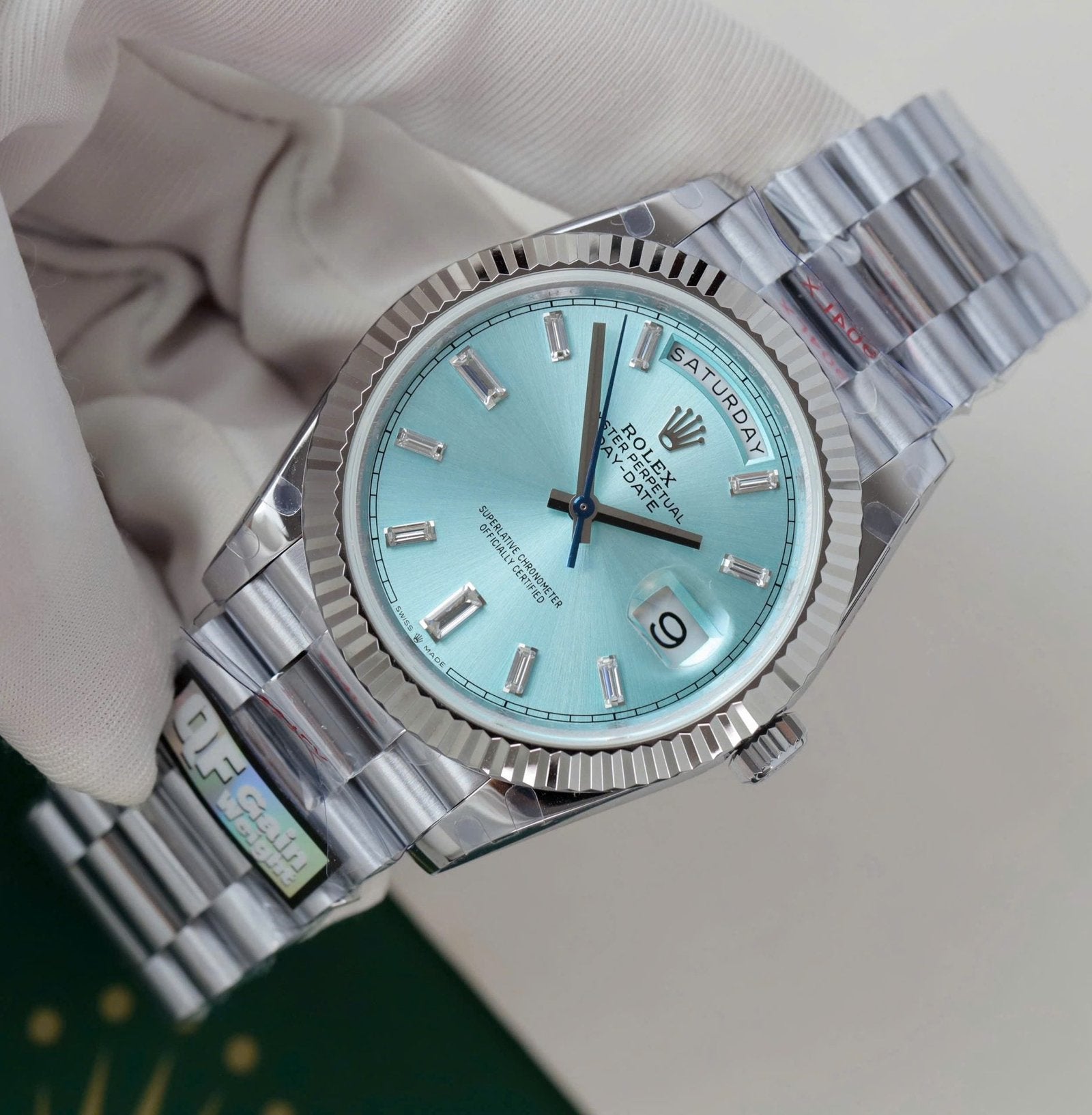 Rolex Watch Day-Date Ice Blue Dial 40mm