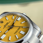 Rolex Watch Oyster Perpetual 124300 Yellow Dial 41mm