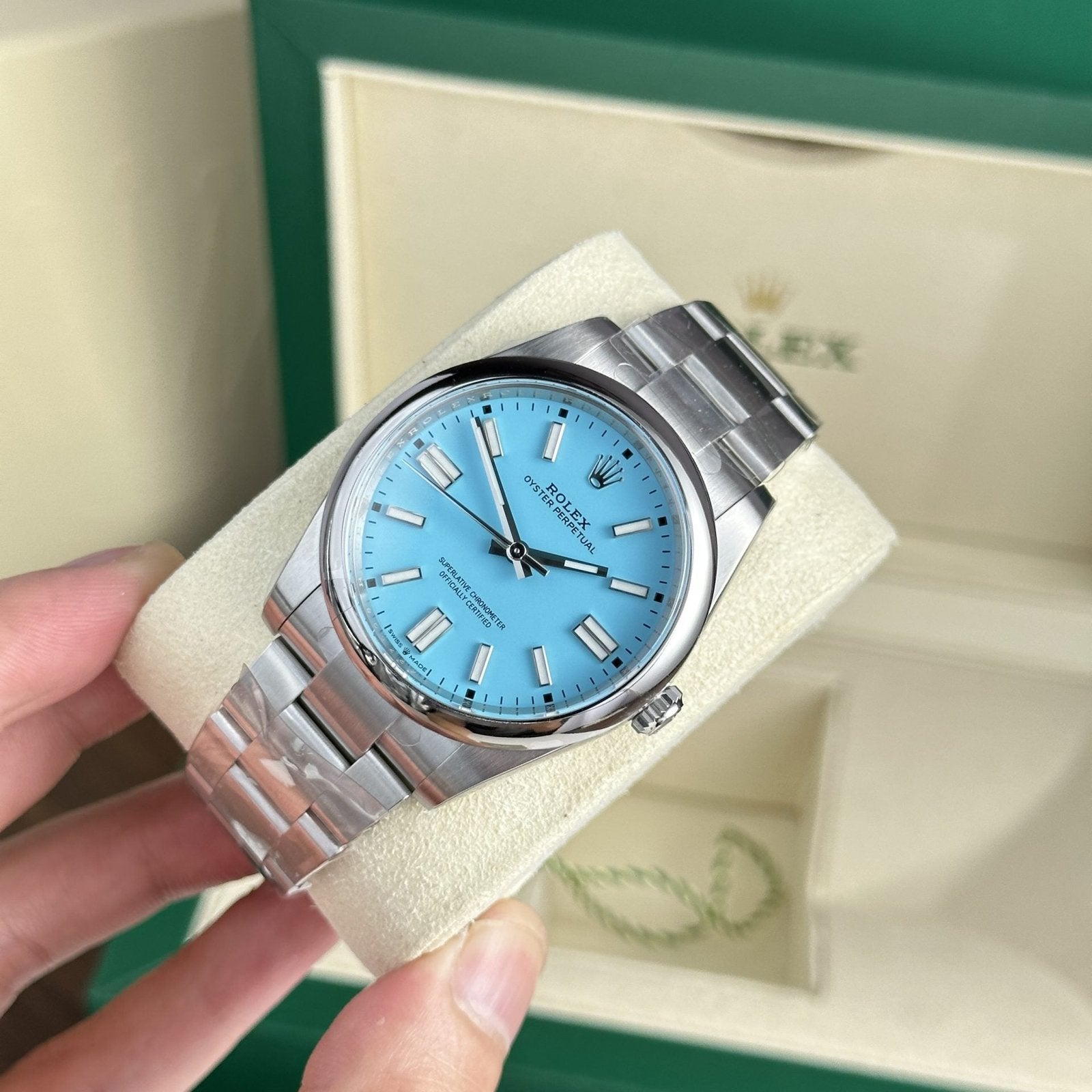 Rolex Watch Oyster Perpetual 124300 Ice Dial 41mm