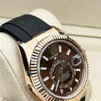 Rolex Watch Sky-Dweller 336235 Chocolate Dial Rubber Strap 42mm