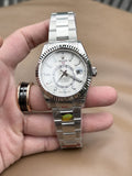 Rolex Watch Sky Dweller 326934 White Dial Metal Wire 42mm