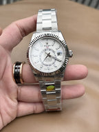Rolex Watch Sky Dweller 326934 White Dial Metal Wire 42mm