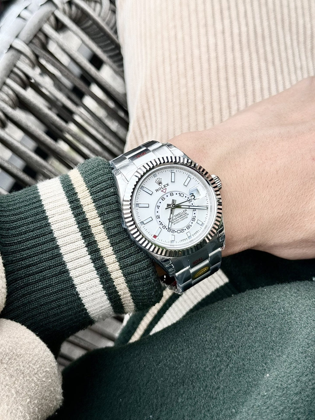 Rolex Watch Sky Dweller 326934 White Dial Metal Wire 42mm