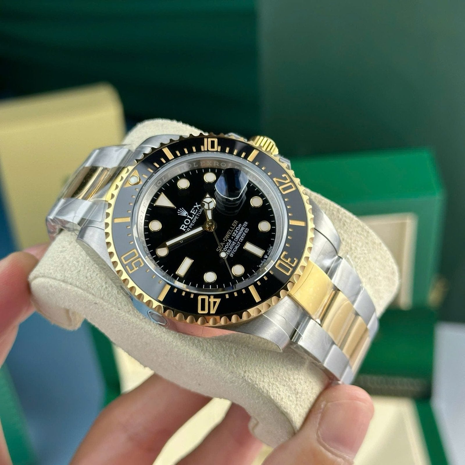 Rolex Sea-Dweller 126603 Demi Yellow Watch Black Dial 43mm